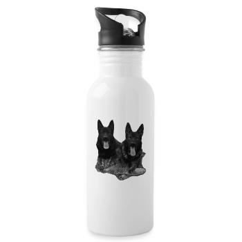 Shepherd Dog German Shepherd Dog Sport - Water bottle with straw - white - Right