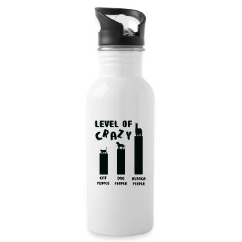 Alpaca Lama Saying for Alpaca Breeders Alpaca Tours - Water bottle with straw - white - Right