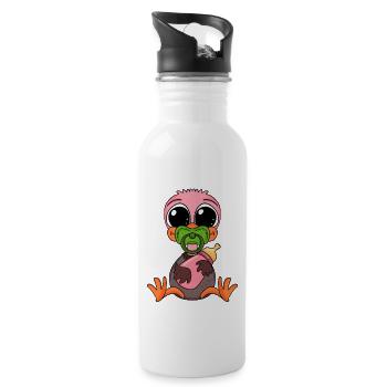 Baby Bouquet - Water bottle with straw - white - Right