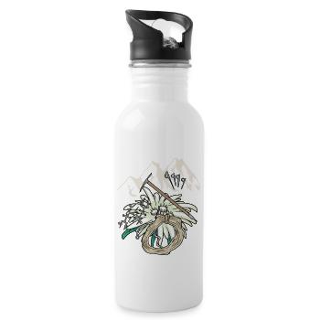 Mountaineer Outdoor Mountaineer Alps Tyrol Mountain - Water bottle with straw - white - Right