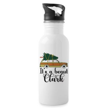 It's A Beaut Clark Griswold Family Christmas Tree - Water bottle with straw - white - Right