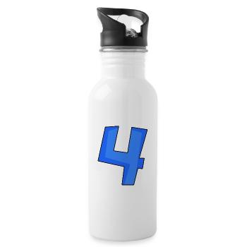 4 - Water bottle with straw - white - Right