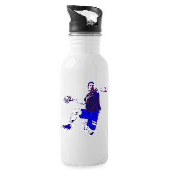 Handball player - Water bottle with straw - white - Right