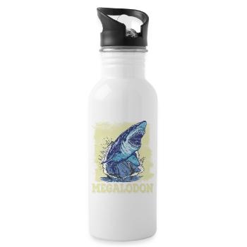 Megalodon - Water bottle with straw - white - Right