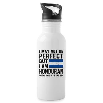 Proud Honduran Honduras Honduran origin - Water bottle with straw - white - Right