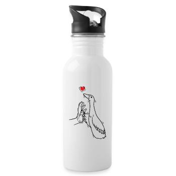 Running funny Running - Water bottle with straw - white - Right