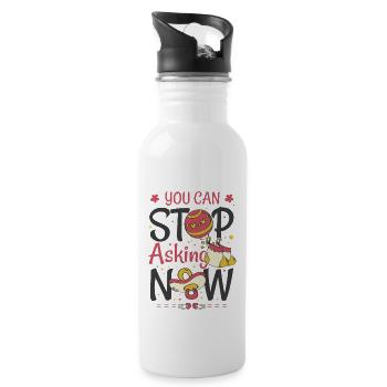 Annonce de grossesse pour les grands-parents - Gourde avec paille intégrée - blanc - Droite