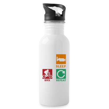 BMX Vélo BMX Vélo BMX Course BMX Vélo Cadeau - Gourde avec paille intégrée - blanc - Droite