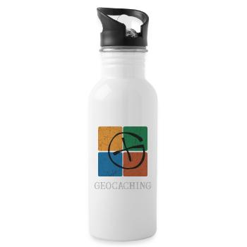 Geocaching Geocacher - Water bottle with straw - white - Right
