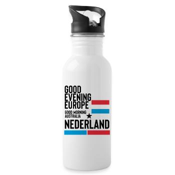 eurovision Song contest - Water bottle with straw - white - Right