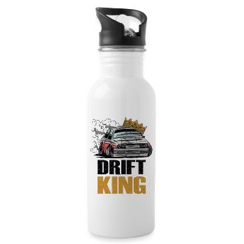 Drift King Auto Tuning Motorsport - Water bottle with straw - white - Right