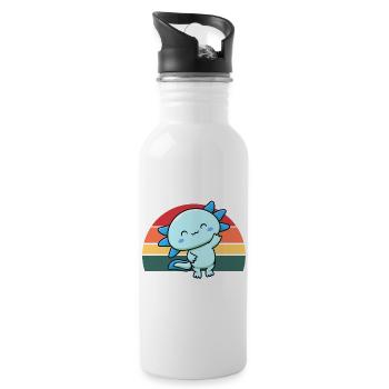 I Axolotl Questions - Gourde avec paille intégrée - blanc - Droite