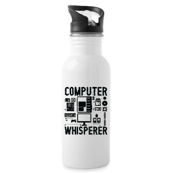 Programmeur de support informatique Computer Whisperer - Gourde avec paille intégrée - blanc - Droite