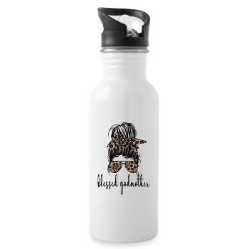 Godmother Mother's Day Godmother Gift - Water bottle with straw - white - Right