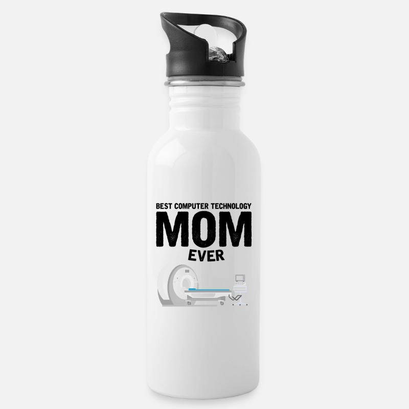 Meilleure technologie informatique Mama Gift IRM CT - Gourde avec paille intégrée - blanc