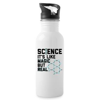 Magie de la science - Gourde avec paille intégrée - blanc - Droite