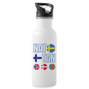OTAN I prend Finlande Suède plus Norvège Danemark Islande - Gourde avec paille intégrée - blanc - Droite