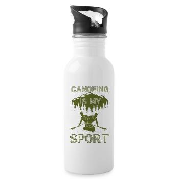 Canoe Canoeing Canoeing Is My - Water bottle with straw - white - Right