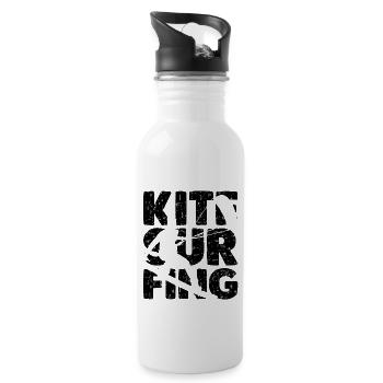 Kitesurfer Shirt Kitesurfing - Gourde avec paille intégrée - blanc - Droite