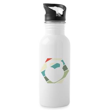 Haltérophilie Musculation Sport Fitness Trainer - Gourde avec paille intégrée - blanc - Droite