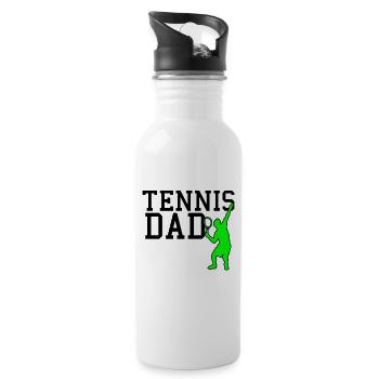 papa tennis - Gourde avec paille intégrée - blanc - Droite