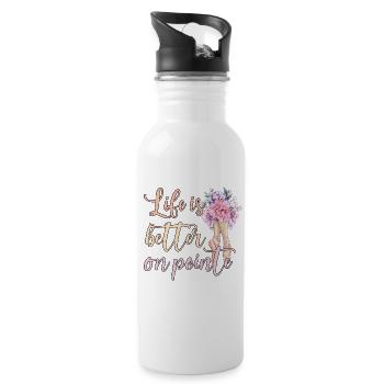 danseuse de ballet ballerine ballet danse ballerine - Gourde avec paille intégrée - blanc - Droite