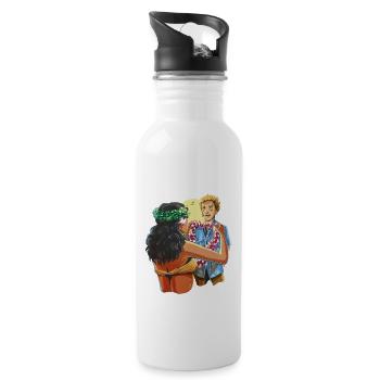 Hawaii Aloha Spaß Reisen Hawaii Aloha Spaß Reisen - Trinkflasche mit integriertem Trinkhalm - Weiß - Rechts