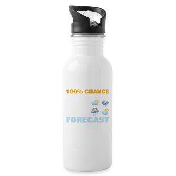 100% Chance That I Will Tell You The Prediction For - Water bottle with straw - white - Right