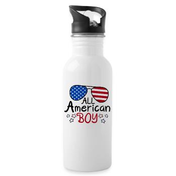 All American Boy 4 juillet - Gourde avec paille intégrée - blanc - Droite