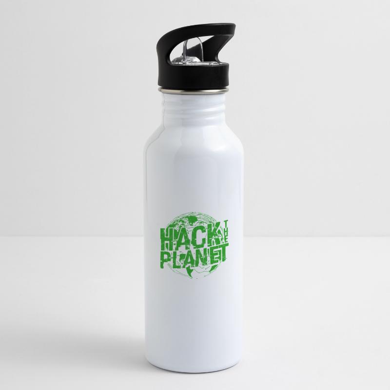 Hack the Planet Software Developer - Water bottle with straw