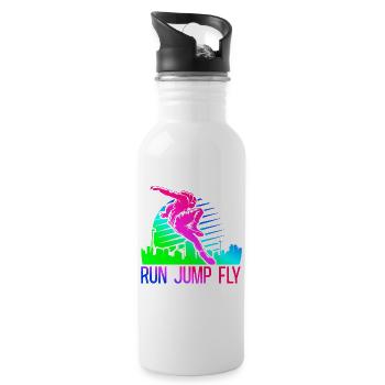 Parkour Free Running Traceur 80S - Trinkflasche mit integriertem Trinkhalm - Weiß - Rechts