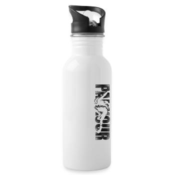 Parkour Free Running Traceur - Water bottle with straw - white - Right