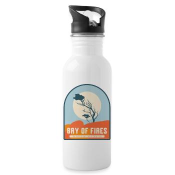 Bay of Fires - Tasmania, Australia - Water bottle with straw - white - Right