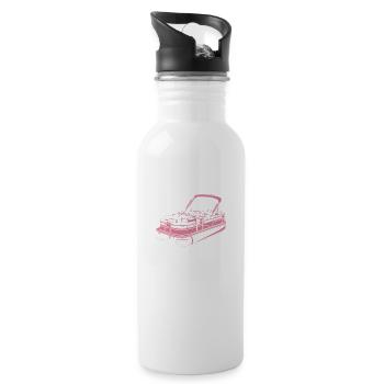 Pontoon Queen Segelboot Damen Segeln Geschenk - Trinkflasche mit integriertem Trinkhalm - Weiß - Rechts