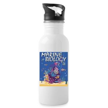 MARINE BIOLOGY - Water bottle with straw - white - Right