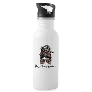 Meilleur bonus Grand-mère fière beau-mère cadeau - Gourde avec paille intégrée - blanc - Droite