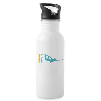 Awesome since 1962. Wakeboard Lifestyle - Water bottle with straw - white - Right