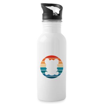 Koala Baby Retro Australia Marsupial - Water bottle with straw - white - Right