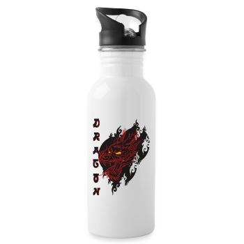 Dragon - Trinkflasche mit integriertem Trinkhalm - Weiß - Rechts