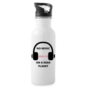 PAS DE MUSIQUE SUR UNE PLANÈTE MORTE - Gourde avec paille intégrée - blanc - Droite