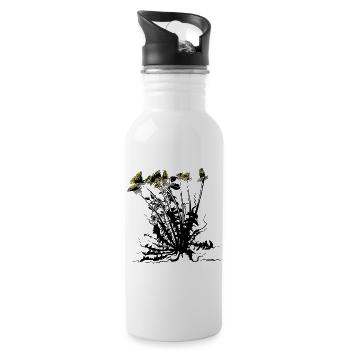 Dandelion energy - Water bottle with straw - white - Right