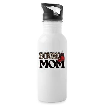 Cadeau de maman de boxe Maman de boxe fière de Boxer Mama - Gourde avec paille intégrée - blanc - Droite