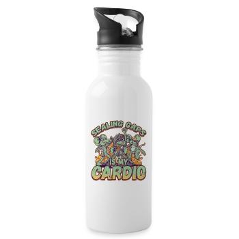 Sealing Caps Is My Cardio for a Pest Control - Water bottle with straw - white - Right