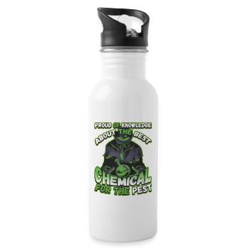 Knowledge About the best Chemical For The Pest - Trinkflasche mit integriertem Trinkhalm - Weiß - Rechts