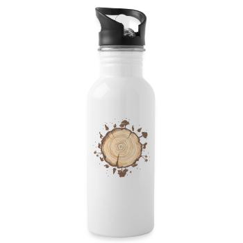 Tag des Planeten Erde und Erde - Trinkflasche mit integriertem Trinkhalm - Weiß - Rechts