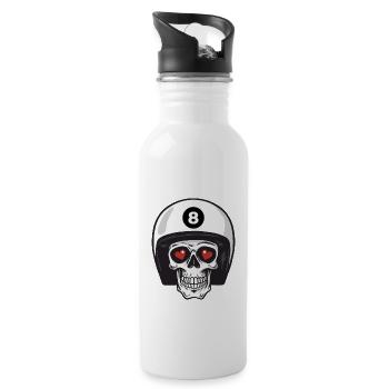 Malbolge | - Trinkflasche mit integriertem Trinkhalm - Weiß - Rechts