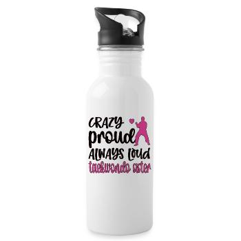 Taekwondo Sister Proud Taekwondo Sister - Water bottle with straw - white - Right