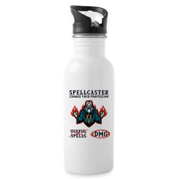 Spellcaster Profession Game Master RPG GM Pen and - Water bottle with straw - white - Right