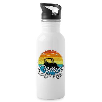 Comin In Hot Silhouette Lake Bootfahren Sommer Boot - Trinkflasche mit integriertem Trinkhalm - Weiß - Rechts