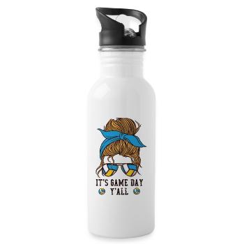 Volleyball Player Team Girl - Water bottle with straw - white - Right